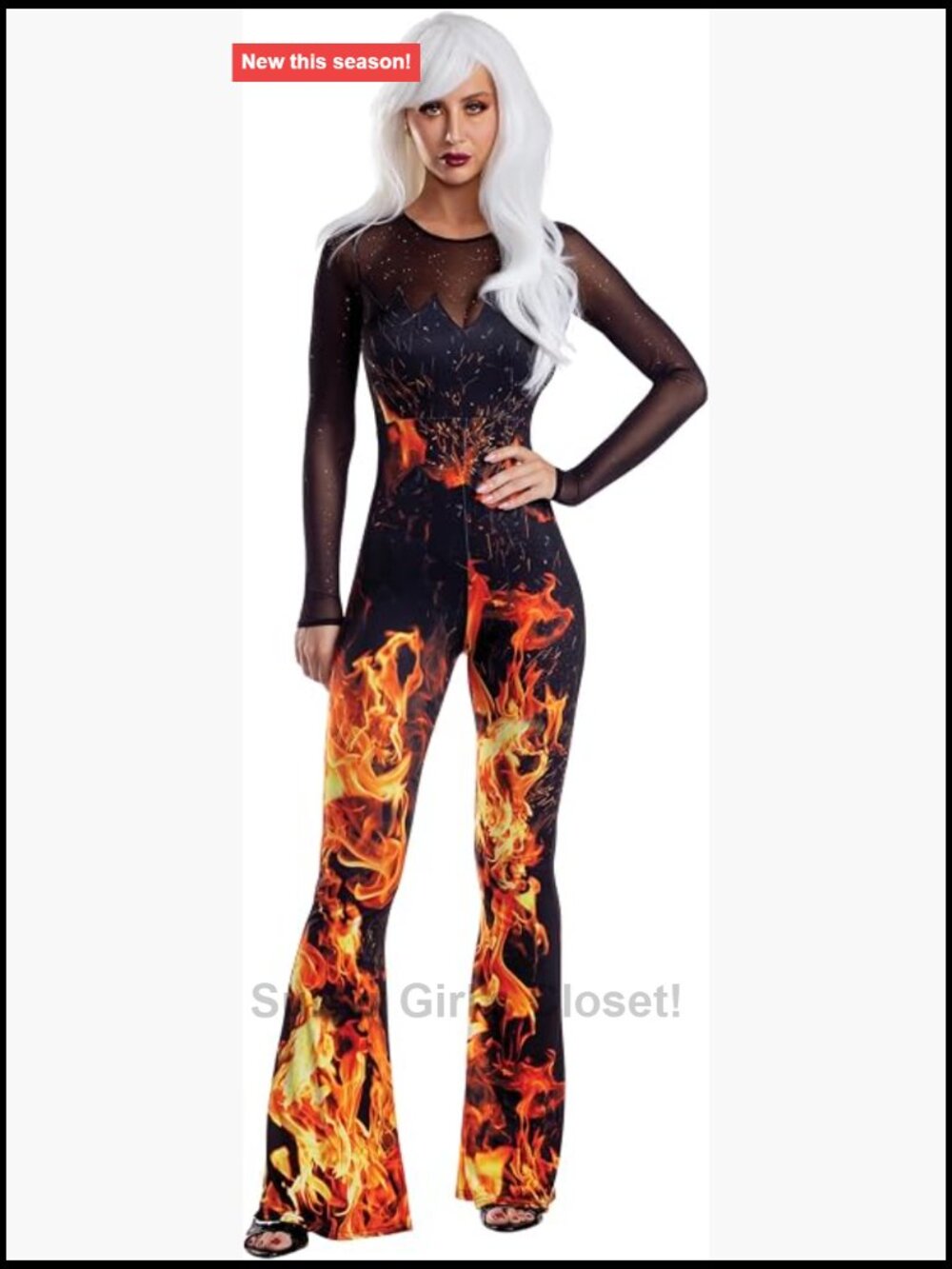 Dreamgirl Flame Jumpsuit Costume